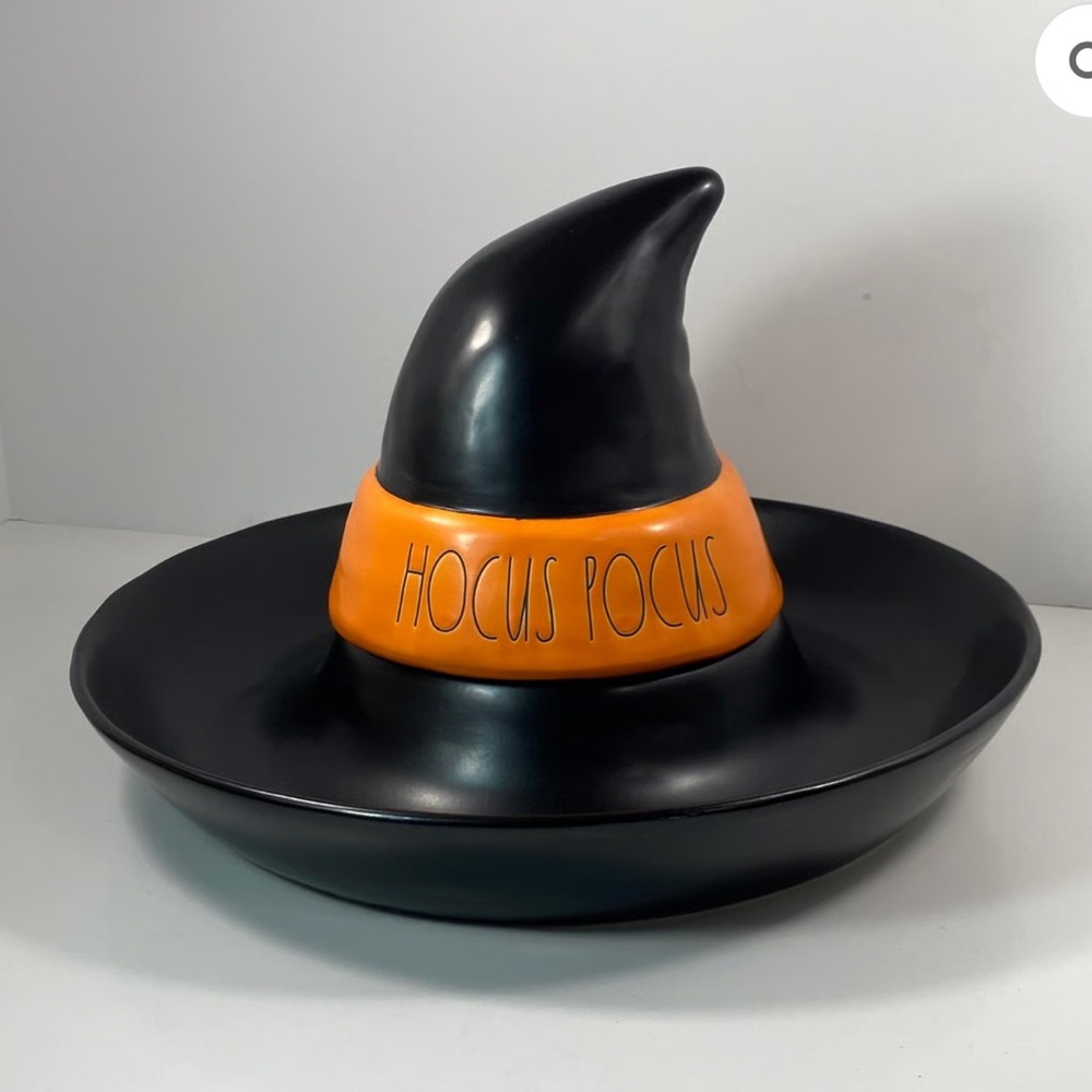 Rae Dunn HOCUS POCUS Black and Orange Witch Hat Dip bowl New - Picture 1 of 2